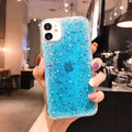 Glitter Case For iPhone X XS XR XS Max Shockproof TPU Cover Blue
