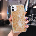 Glitter Case For iPhone X XS XR XS Max Shockproof TPU Cover Gold
