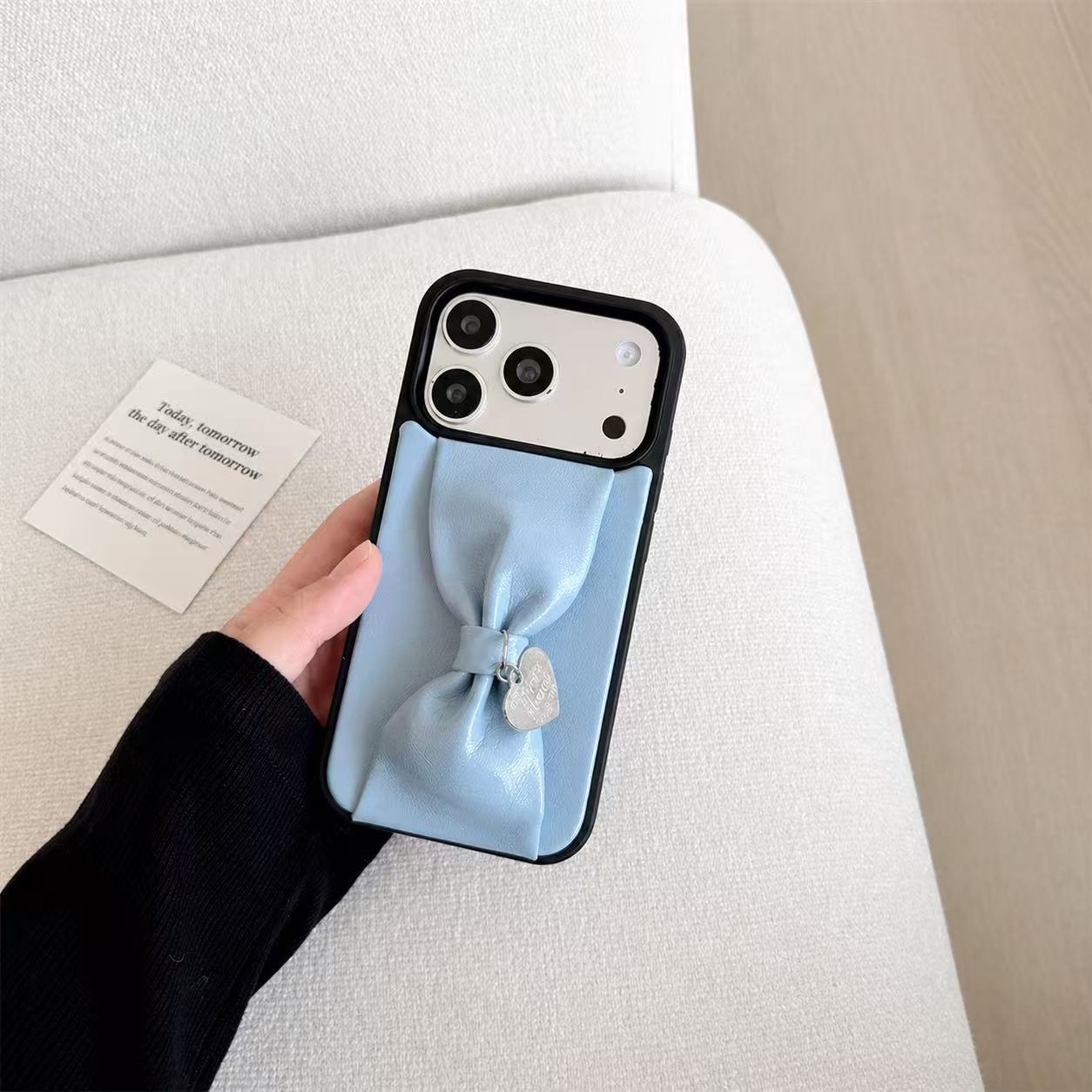 3D Bow & Heart Charm iPhone Case | Coquette Style 3D Bow & Heart Charm iPhone Case | Coquette Style