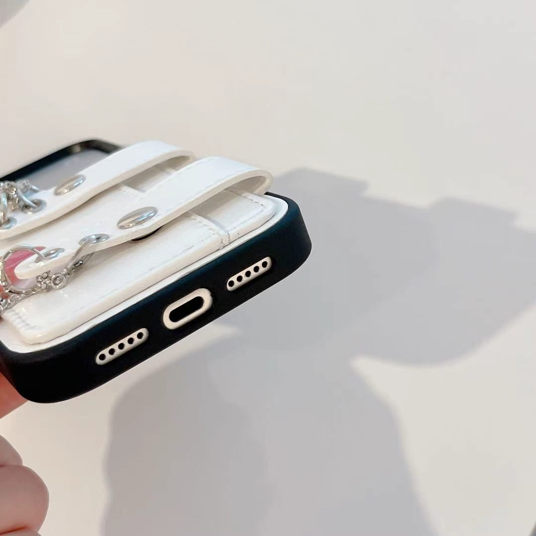 Y2K Wallet Case iPhone 13-17 | Card Holder & Charms | Wobomatic