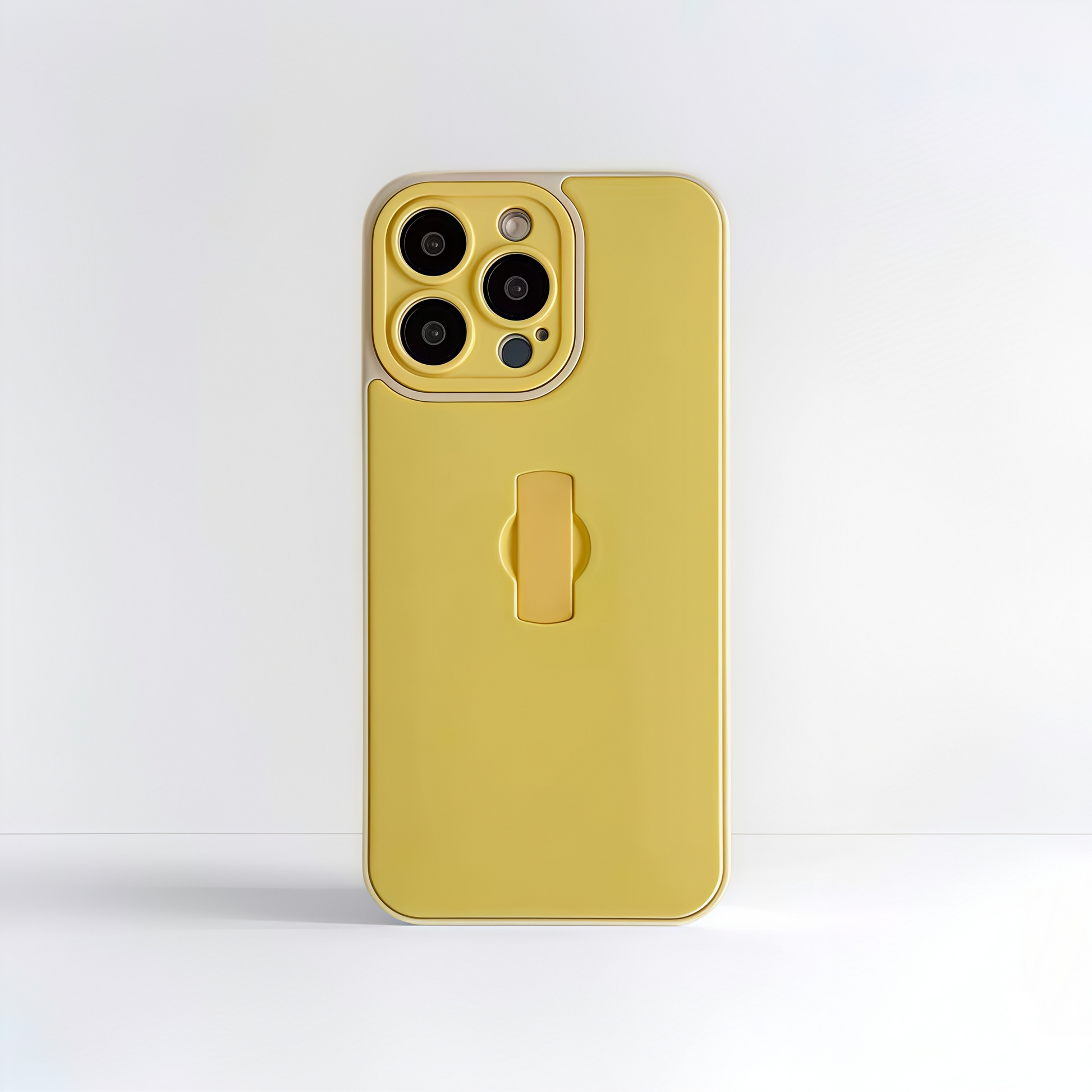 Compact iPhone case with folded ring stand and minimalist design