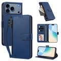 Dark Blue — card slots, magnetic snap closure