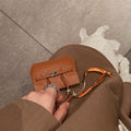 Dark Brown Premium leather with sophisticated woven basket pattern