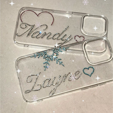 Custom letter names and designs ·Custom Handmade Glitter case for iPhone 17 16 15 14 13 Pro Max Plus Air