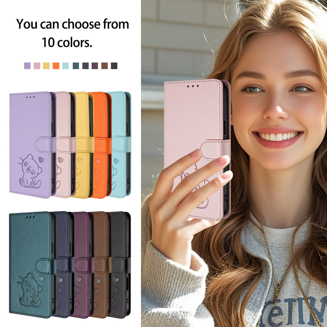 Adjustable Crossbody Lanyard Strap Wrist Belt Leather Wallet Cover. Multi Card Slots, ID Card Slot, Kickstand, Wrist Belt and Wallet design. Fit design with Ten selections of Color.