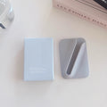 MagSafe lip gloss holder phone wallet in Unscented grey – silicone lipstick sleeve for iPhone