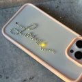 Wobomatic bling bling pink glitter iPhone case with rhinestone sparkles - lover design