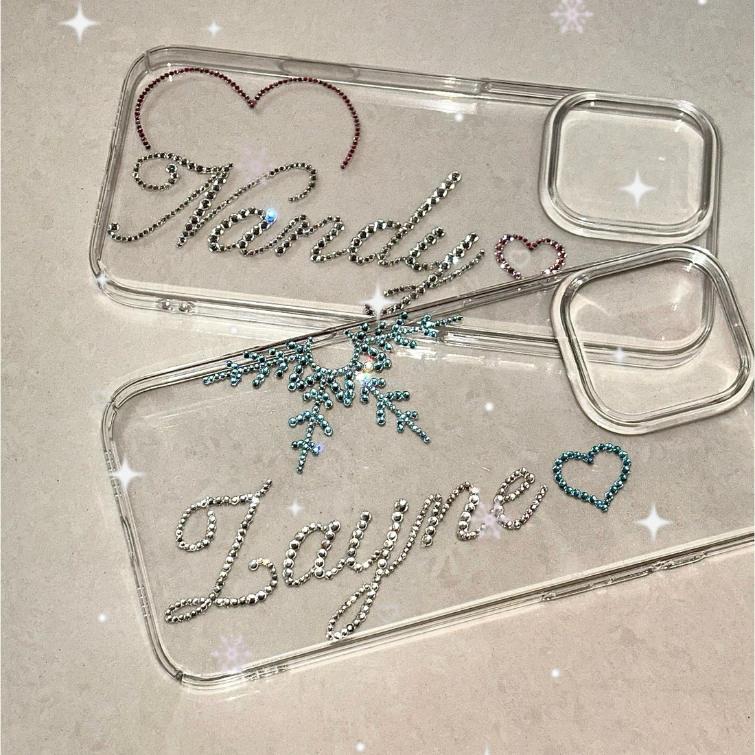Wobomatic custom handmade glitter iPhone case with up to 6 letters personalization"