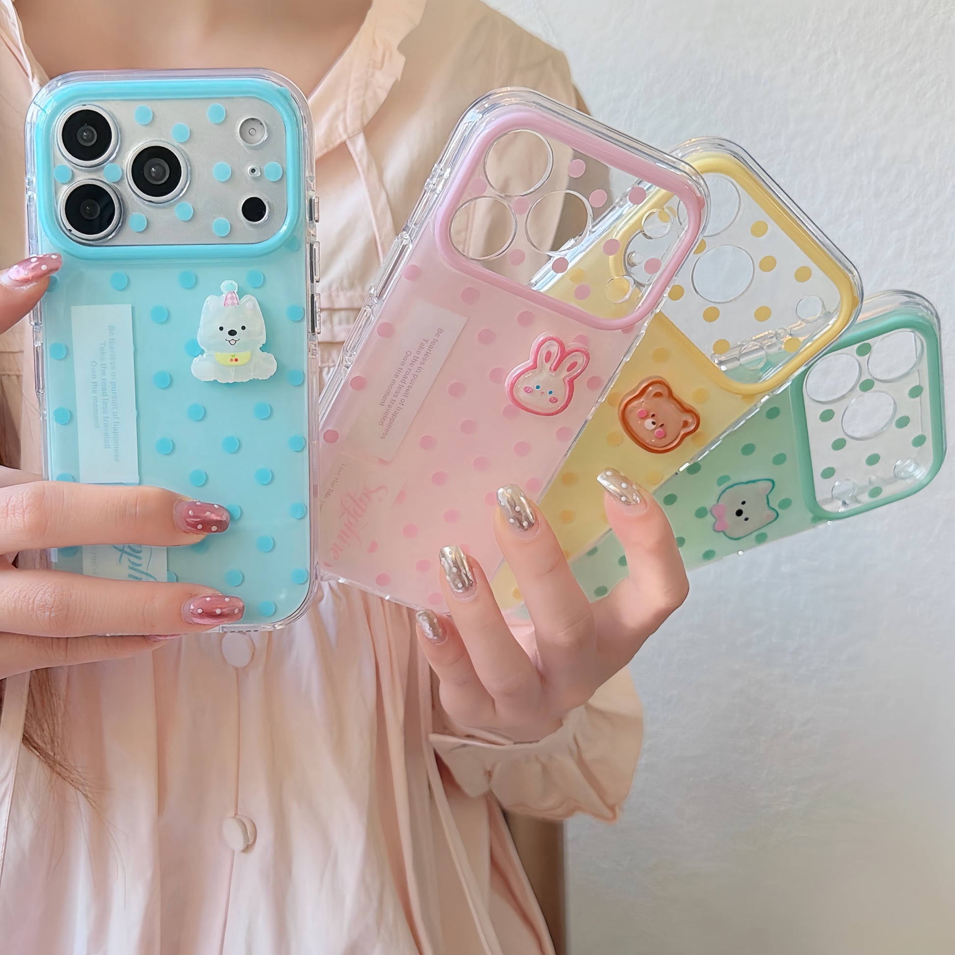 Wobomatic cute cartoon 3D phone case. Shockproof anti-drop protection, soft TPU material, 4 adorable animal designs.