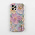 Wobomatic floral iPhone case with wrist strap - fits iPhone 12 13 14 15 16 Pro Max