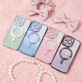 Wobomatic gradient glitter iPhone MagSafe case lifestyle shot - pastel colors elegant style