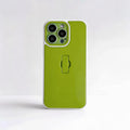 iPhone with ring stand case propped up for hands-free video call