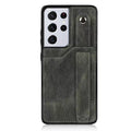 RFID Case For Samsung Galaxy S23 S22 S21 S20 Ultra Plus FE Luxury Leather Wrist Band Kickstand S21 Ultra Grey