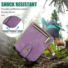 Load image into Gallery viewer, Luxury Leather Case for Samsung Galaxy Z Flip 4 Flip 3 Crossbody Lanyard Multi Card Slot Cover Shockproof
