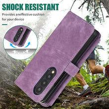 Load image into Gallery viewer, Luxury Leather Case for Samsung Galaxy Z Fold 4 Fold 3 Crossbody Lanyard Multi Card Slot Cover Shockproof
