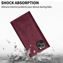 Load image into Gallery viewer, Luxury Leather Case for iPhone Crossbody Lanyard Wrist Belt Multi Card Slots Wallet Pouch Cover Shockproof
