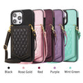 Case for iPhone 8 Plus 7 Plus 8 7 SE2 Crossbody Lanyard Leather Wallet Card Slot Mirror Cover Color Selections