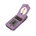 Case for iPhone 16 Series Crossbody Lanyard Leather Wallet Card Slot Mirror Cover Mirror