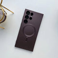 For Samsung Galaxy S23 S22 S21 Ultra Plus Qi PMA Wireless Lens Protect Soft Case Burgundy