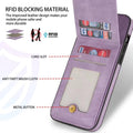 Case for iPhone RFID Blocking Luxury Leather Flip Kickstand Card Slot ID Slot Cover RFID Blocking 