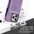 Case for iPhone RFID Blocking Luxury Leather Flip Kickstand Card Slot ID Slot Cover Shockproof