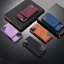 Load image into Gallery viewer, Case For iPhone 14 13 12 11 Series Luxury Leather Flip Kickstand Card Slot Cover Color Selections
