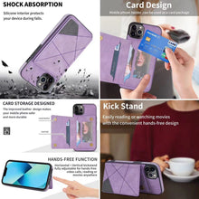 Load image into Gallery viewer, Case For iPhone 14 13 12 11 Series Luxury Leather Flip Kickstand Card Slot Cover Features
