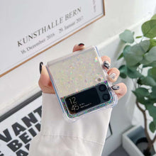 Load image into Gallery viewer, Glitter Case For Samsung Galaxy Z Flip 4 Z Flip 3 Z Flip 2 Z Flip 1 Shockproof Bling Bling TPU Cover Pearl Flip
