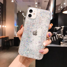 Load image into Gallery viewer, Glitter Case For iPhone X XS XR XS Max Shockproof TPU Cover Silver
