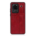 RFID Case For Samsung Galaxy S23 S22 S21 S20 Ultra Plus FE Luxury Leather Wrist Band Kickstand S20 Ultra Red