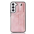 RFID Case For Samsung Galaxy S23 S22 S21 S20 Ultra Plus FE Luxury Leather Wrist Band Kickstand S22 Pink