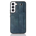 RFID Case For Samsung Galaxy S23 S22 S21 S20 Ultra Plus FE Luxury Leather Wrist Band Kickstand S22 Navy Blue
