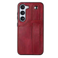 RFID Case For Samsung Galaxy S23 S22 S21 S20 Ultra Plus FE Luxury Leather Wrist Band Kickstand S23 Red