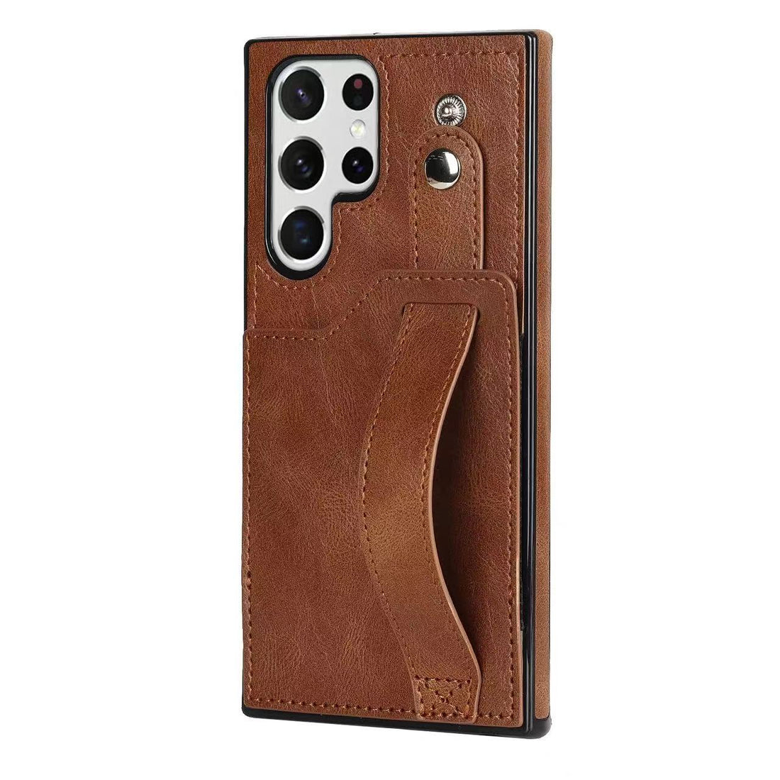 RFID Case For Samsung Galaxy S23 S22 S21 S20 Ultra Plus FE Luxury Leather Wrist Band Kickstand