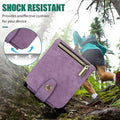 Shockproof leather wallet case for Galaxy Z Flip 3,4,5, 6, 7