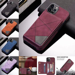 Case For iPhone 14 13 12 11 Series Luxury Leather Flip Kickstand Card Slot Cover