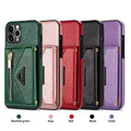 Wobomatic iPhone 16 15 leather crossbody wallet case - color selection overview