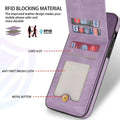 Wobomatic iPhone 16 15 leather flip case RFID blocking technology detail