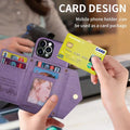 Wobomatic iPhone 16 15 leather wallet case card slots detail